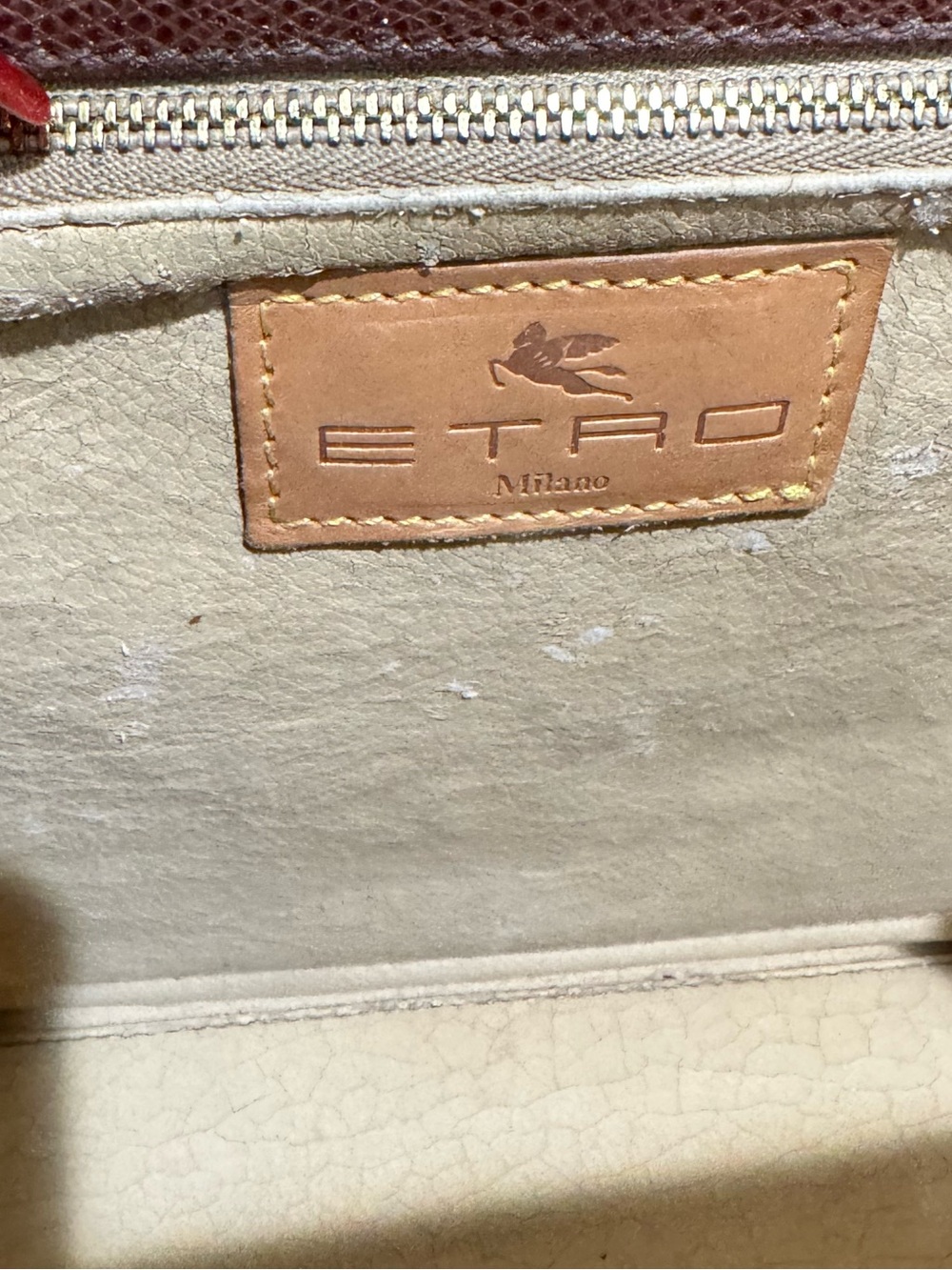 Etro Paisley Top-Handle Bag in Brown and Red Tones - Picture 7 of 16